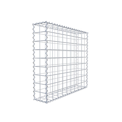 Schanskorf 100 cm x 90 cm x 20 cm (L x H x D), maaswijdte 10 cm x 10 cm, spiraalvormig