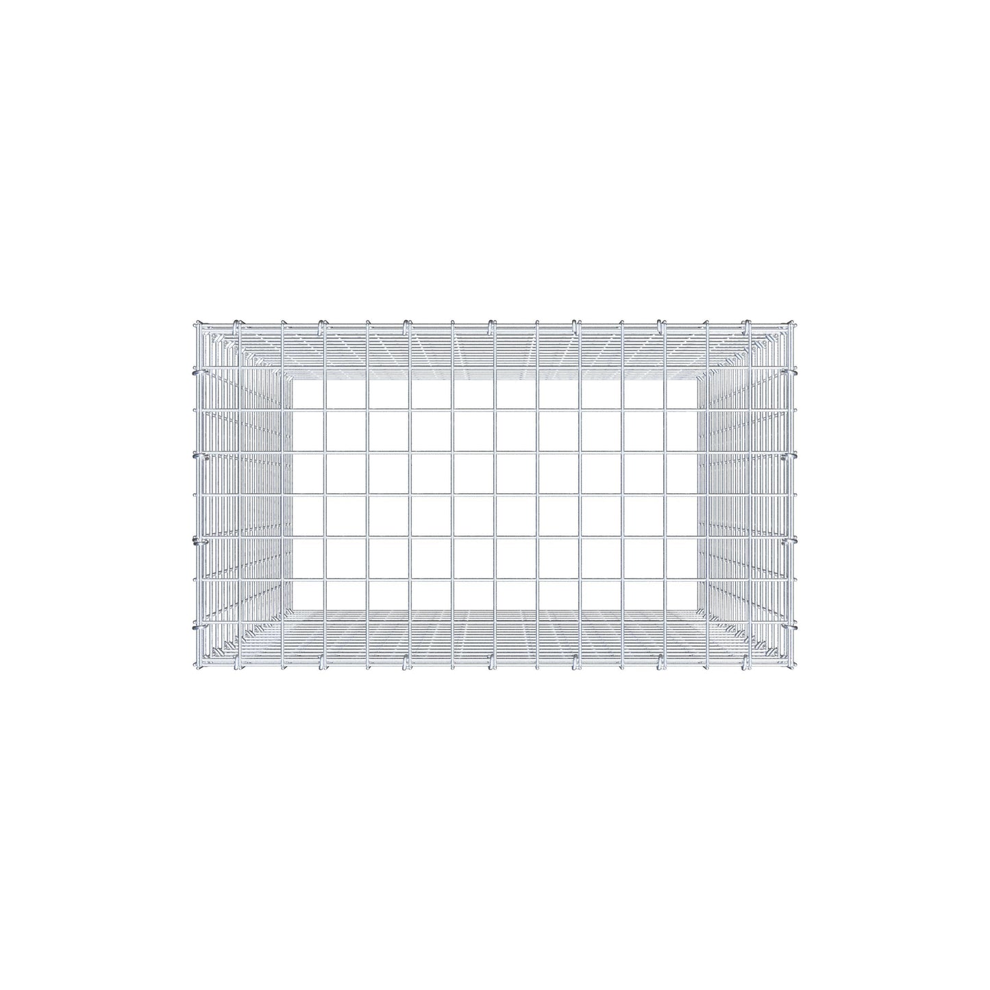 Type 3 oplegkorf 100 cm x 70 cm x 40 cm (L x H x D), maaswijdte 5 cm x 5 cm, C-ring