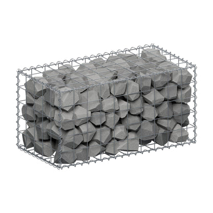 Gabion 100 cm x 50 cm x 50 cm (L x H x D), maskstorlek 10 cm x 10 cm, spiral