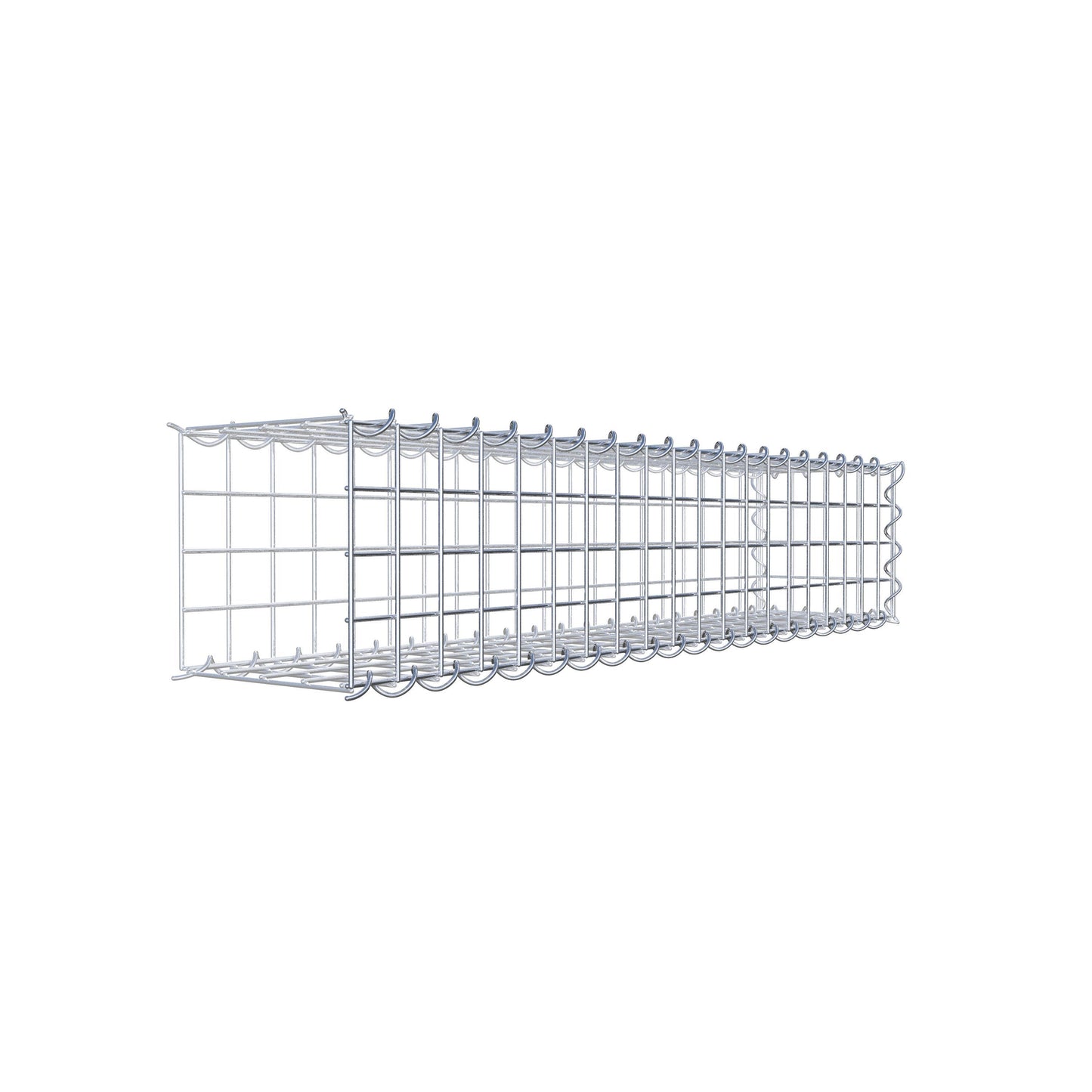 Gavión complementario tipo 2 100 cm x 20 cm x 20 cm (L x A x P), malla 5 cm x 5 cm, espiral