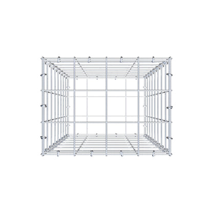 Gabion 80 cm x 40 cm x 30 cm (L x H x D), maskstorlek 10 cm x 10 cm, C-ring