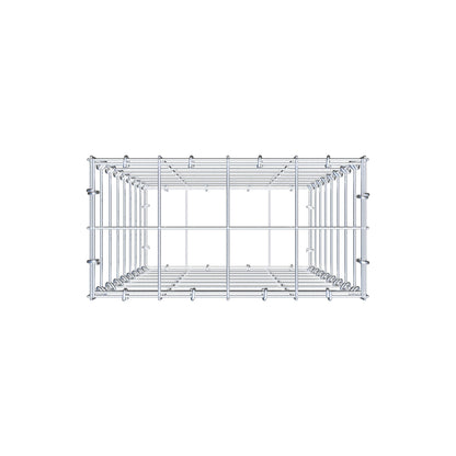 Gabion 80 cm x 40 cm x 20 cm (L x H x D), mesh size 10 cm x 10 cm, C-ring