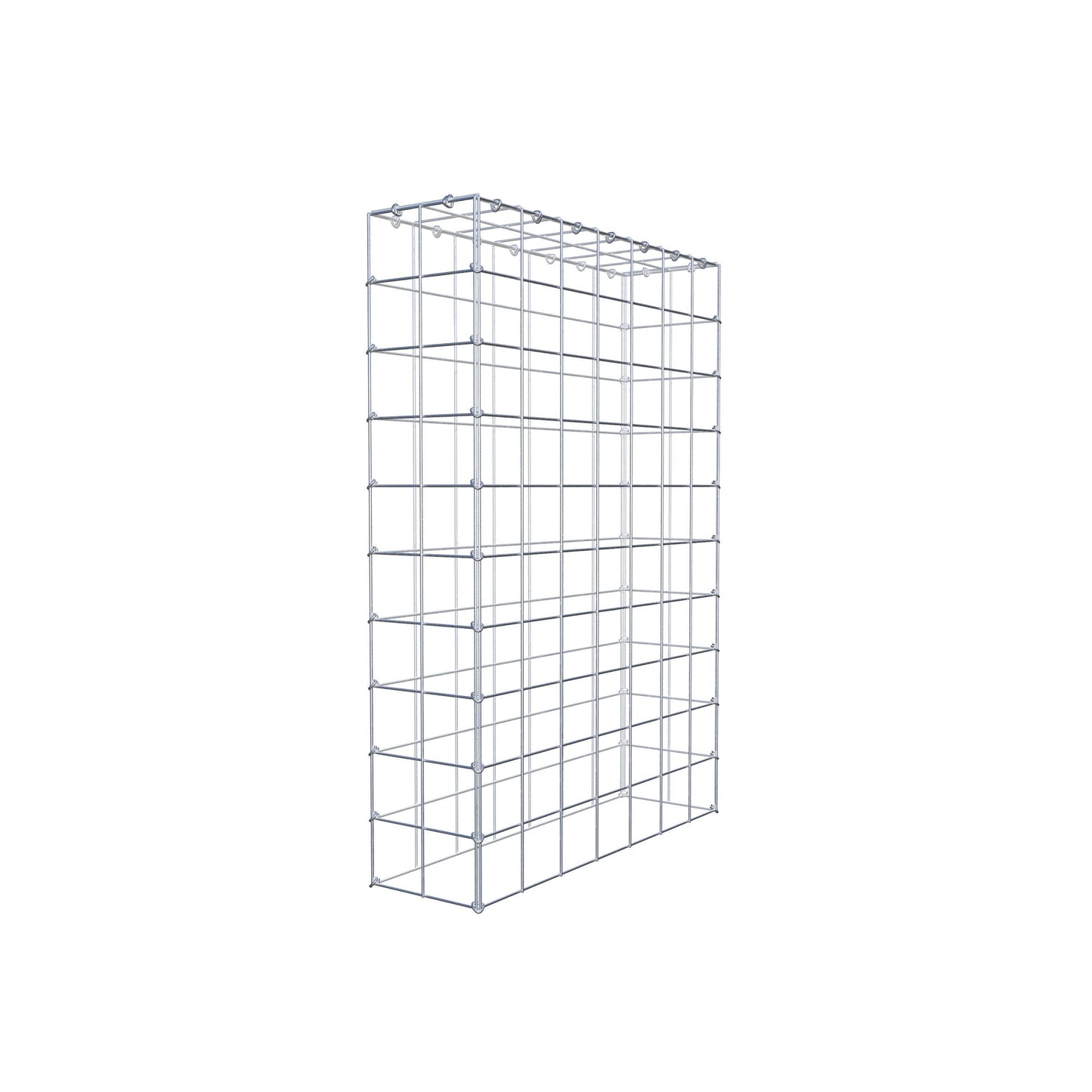 Monteret gabion type 3 100 cm x 70 cm x 20 cm (L x H x D), maskestørrelse 10 cm x 10 cm, C-ring