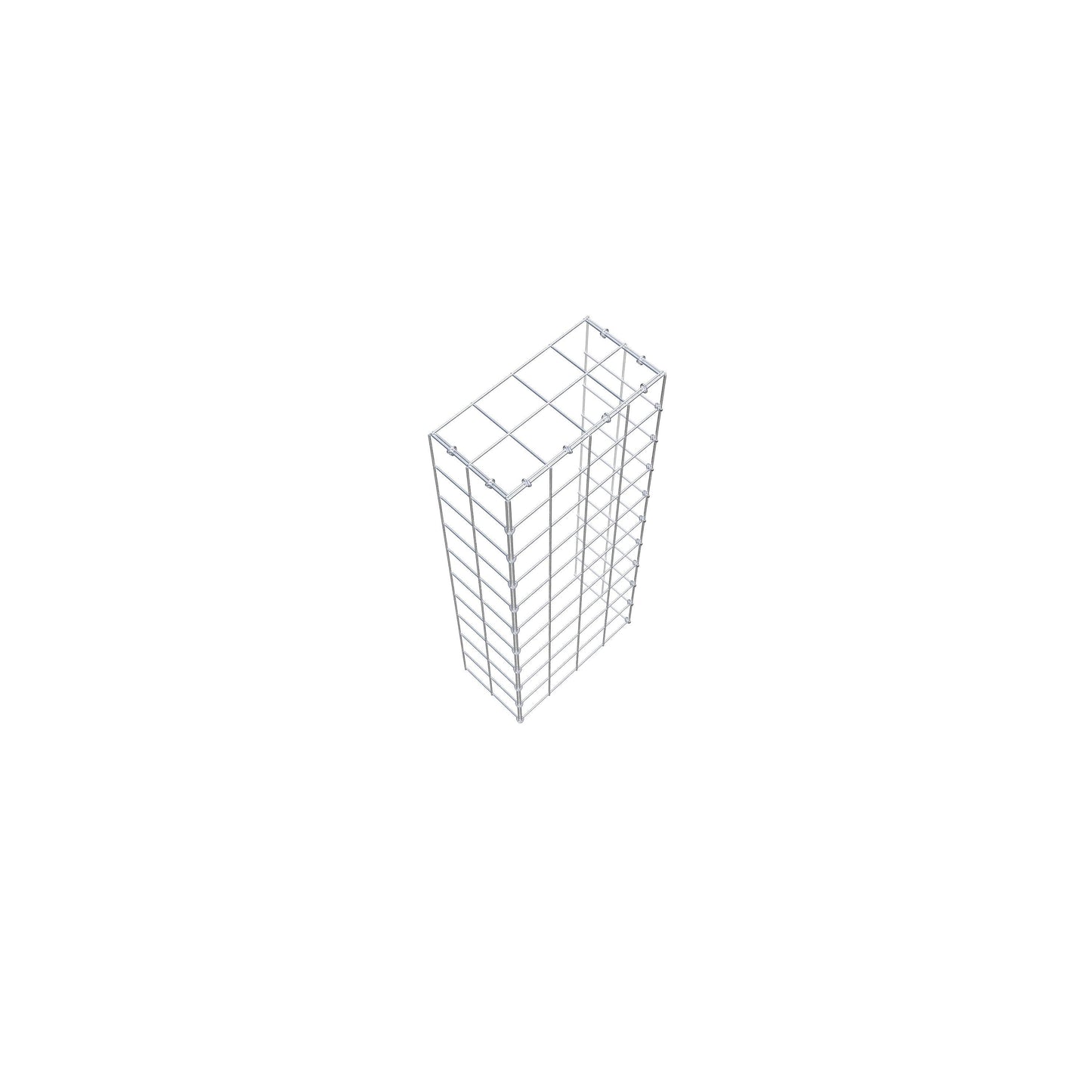 Type 4 oplegkorf 100 cm x 20 cm x 40 cm (L x H x D), maaswijdte 10 cm x 10 cm, C-ring