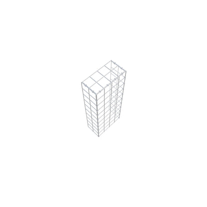 Type 4 oplegkorf 100 cm x 20 cm x 40 cm (L x H x D), maaswijdte 10 cm x 10 cm, C-ring