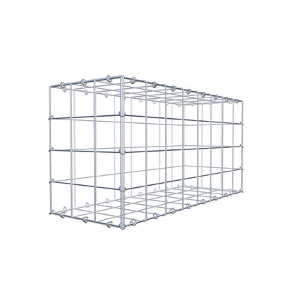 Gabion 80 cm x 40 cm x 30 cm (L x H x D), maskstorlek 10 cm x 10 cm, C-ring