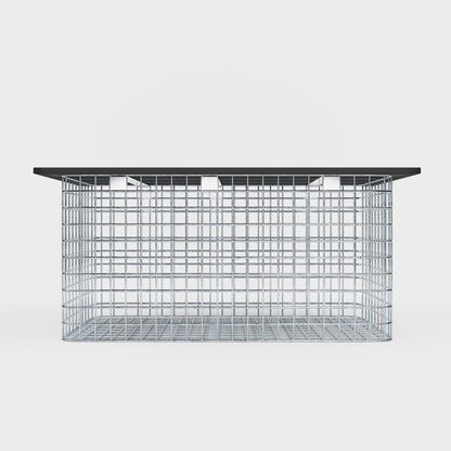 Garden bench 102 x 50 x 52 cm MW 5 x 5 cm hot-dip galvanized, with recycled cover in anthracite
