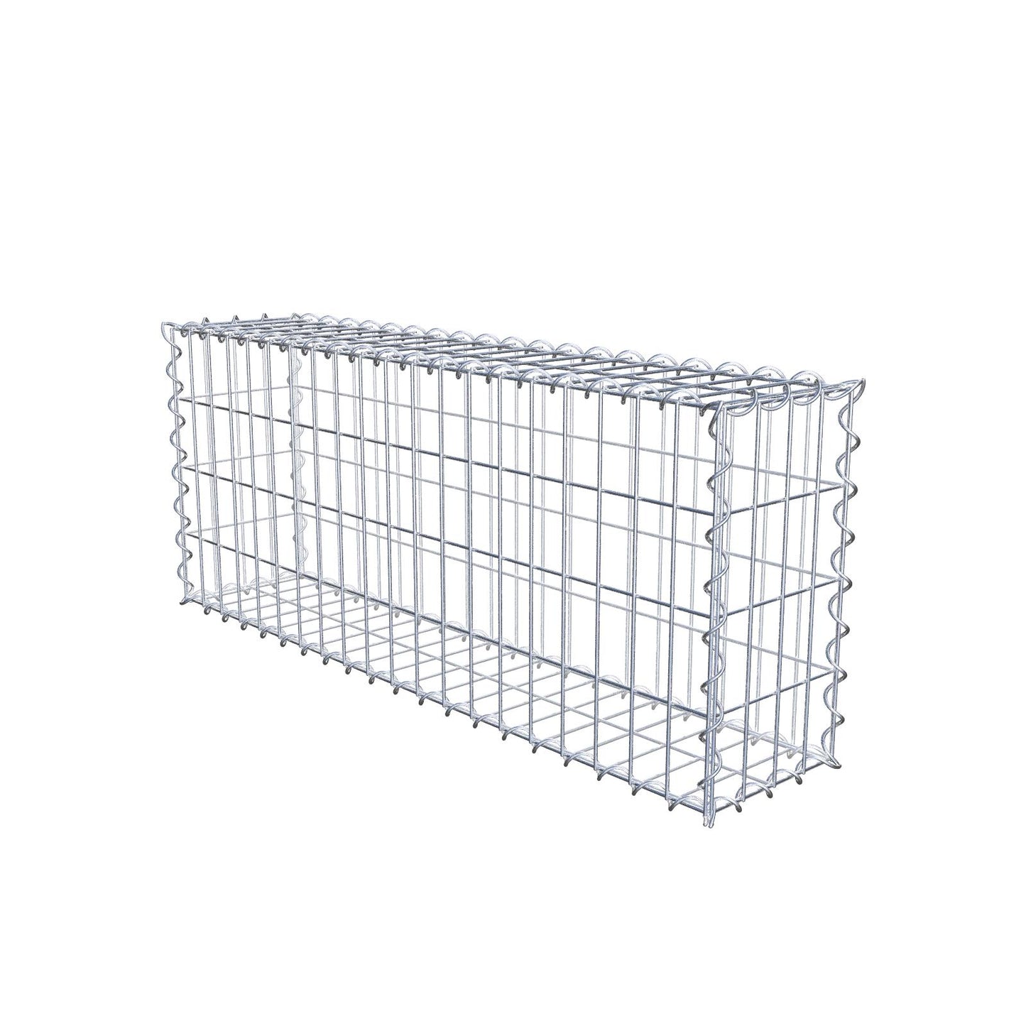 2er Set Gabionen 100 cm x 40 cm x 20 cm (L x H x T), Maschenweite 5 x 10 cm, Spirale