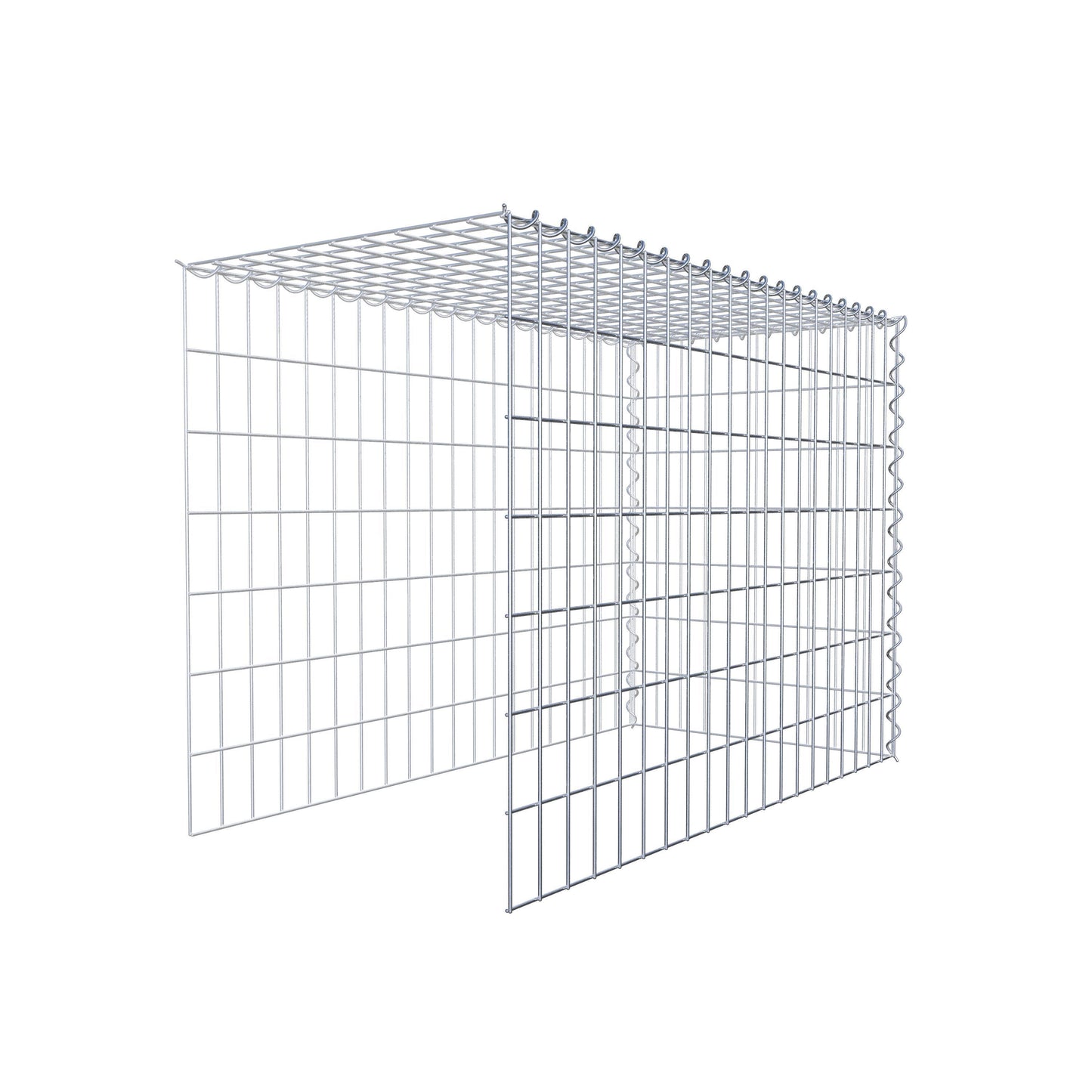 Gabbione aggiuntivo tipo 4 100 cm x 70 cm x 50 cm (L x H x P), maglia 5 cm x 10 cm, spirale