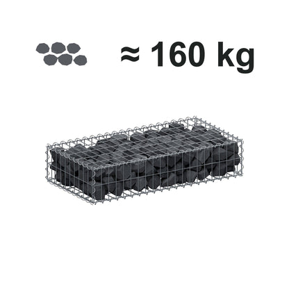 Gabione 100 cm x 20 cm x 50 cm (L x H x T), Maschenweite 5 cm x 10 cm, Spirale