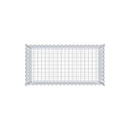 Schanskorf 100 cm x 50 cm x 50 cm (L x H x D), maaswijdte 5 cm x 5 cm, spiraal