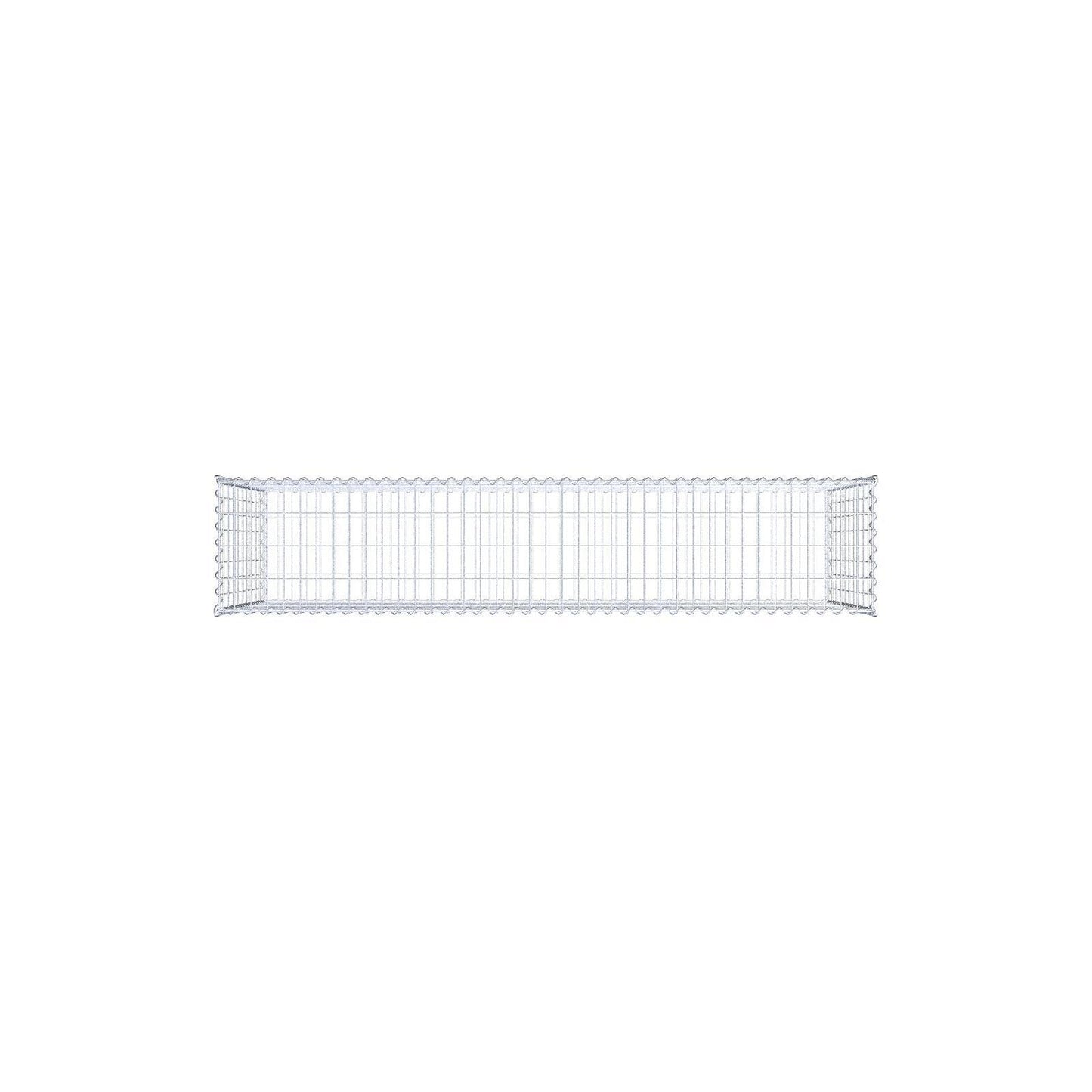Schanskorf 200 cm x 100 cm x 40 cm (L x H x D), maaswijdte 5 cm x 10 cm, spiraalvormig