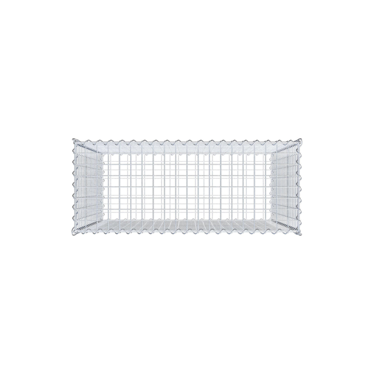 Gabion 100 cm x 100 cm x 40 cm (L x H x D), mesh size 5 cm x 5 cm, spiral