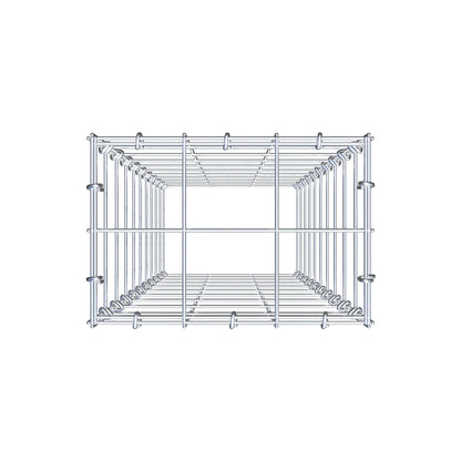Anbaugabione Typ 3 100 cm x 30 cm x 20 cm (L x H x T), Maschenweite 10 cm x 10 cm, C-Ring