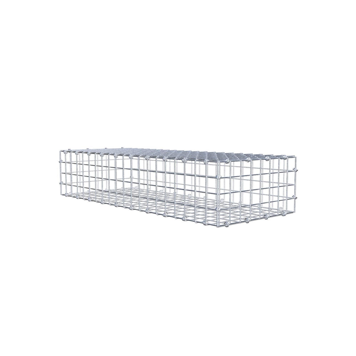 Gabião 100 cm x 20 cm x 40 cm (C x A x P), malhagem 5 x 5 cm, anel espiral