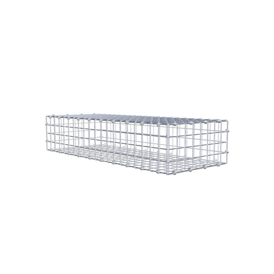 Gabion 100 cm x 20 cm x 40 cm (L x H x D), maskstorlek 5 x 5 cm, spiralring