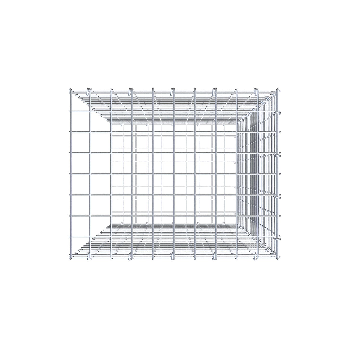 Gabião Tipo 2 100 cm x 50 cm x 40 cm (C x A x P), malhagem 5 cm x 5 cm, anel C