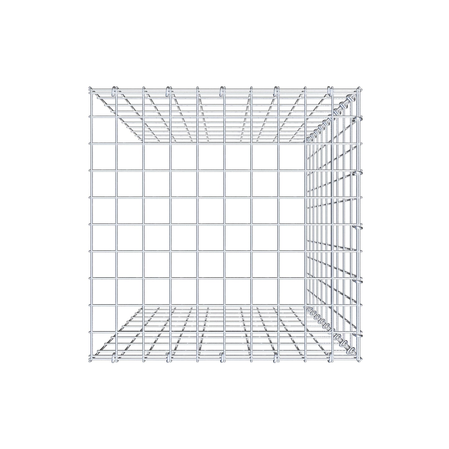 Opbouw schanskorf type 4 100 cm x 50 cm x 50 cm (L x H x D), maaswijdte 5 cm x 10 cm, C-ring