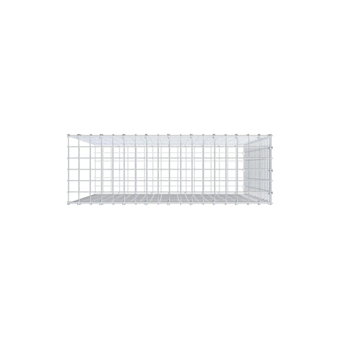 Fourche rapportée type 2 100 cm x 90 cm x 30 cm (L x H x P), mailles 5 cm x 5 cm, anneau C