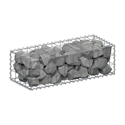 Gabion 100 cm x 30 cm x 40 cm (L x H x D), maskestørrelse 10 cm x 10 cm, spiral