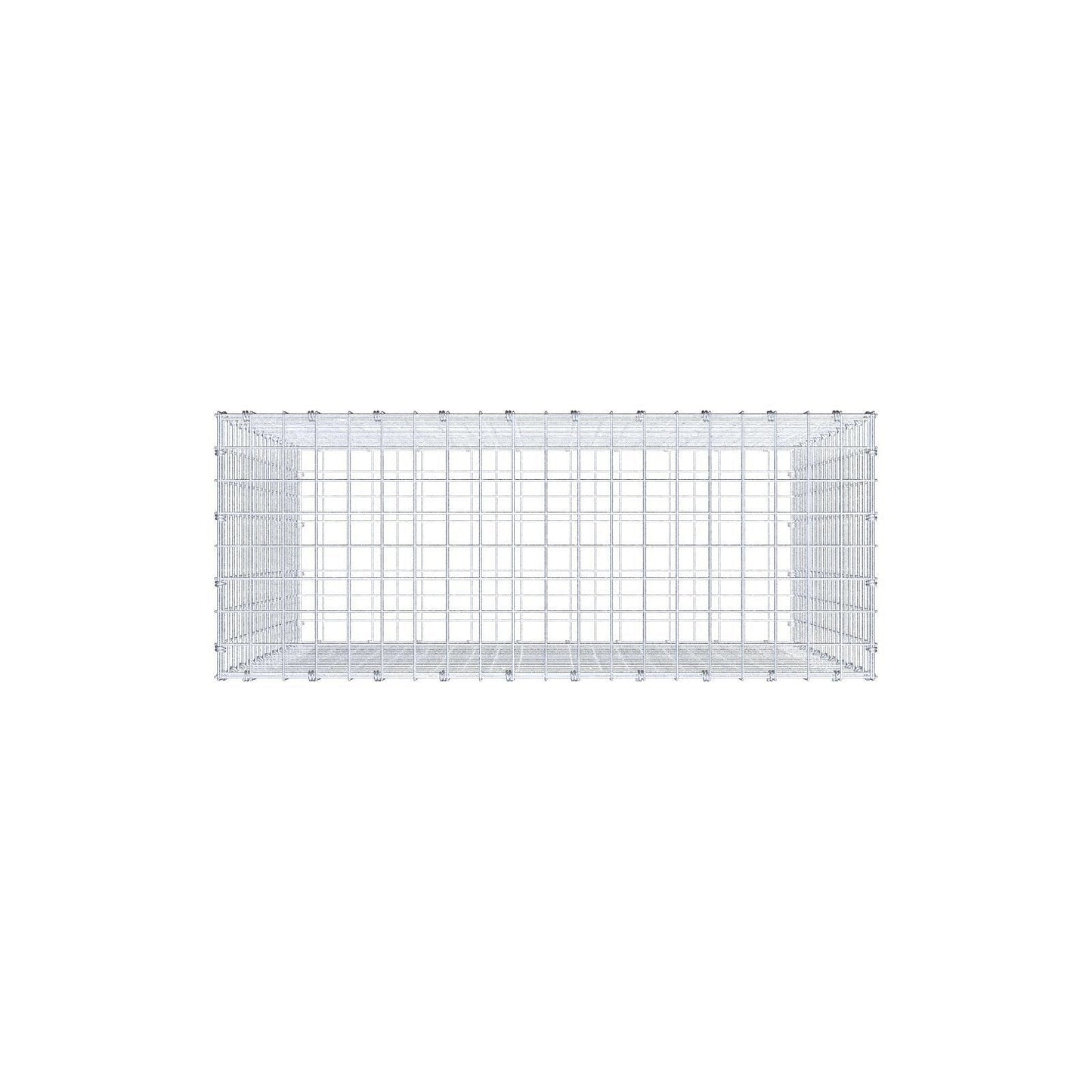 Gabion 100 cm x 100 cm x 40 cm (L x H x D), maskstorlek 5 x 5 cm, spiralring