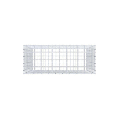 Gabion 100 cm x 100 cm x 40 cm (L x H x D), maskstorlek 5 x 5 cm, spiralring
