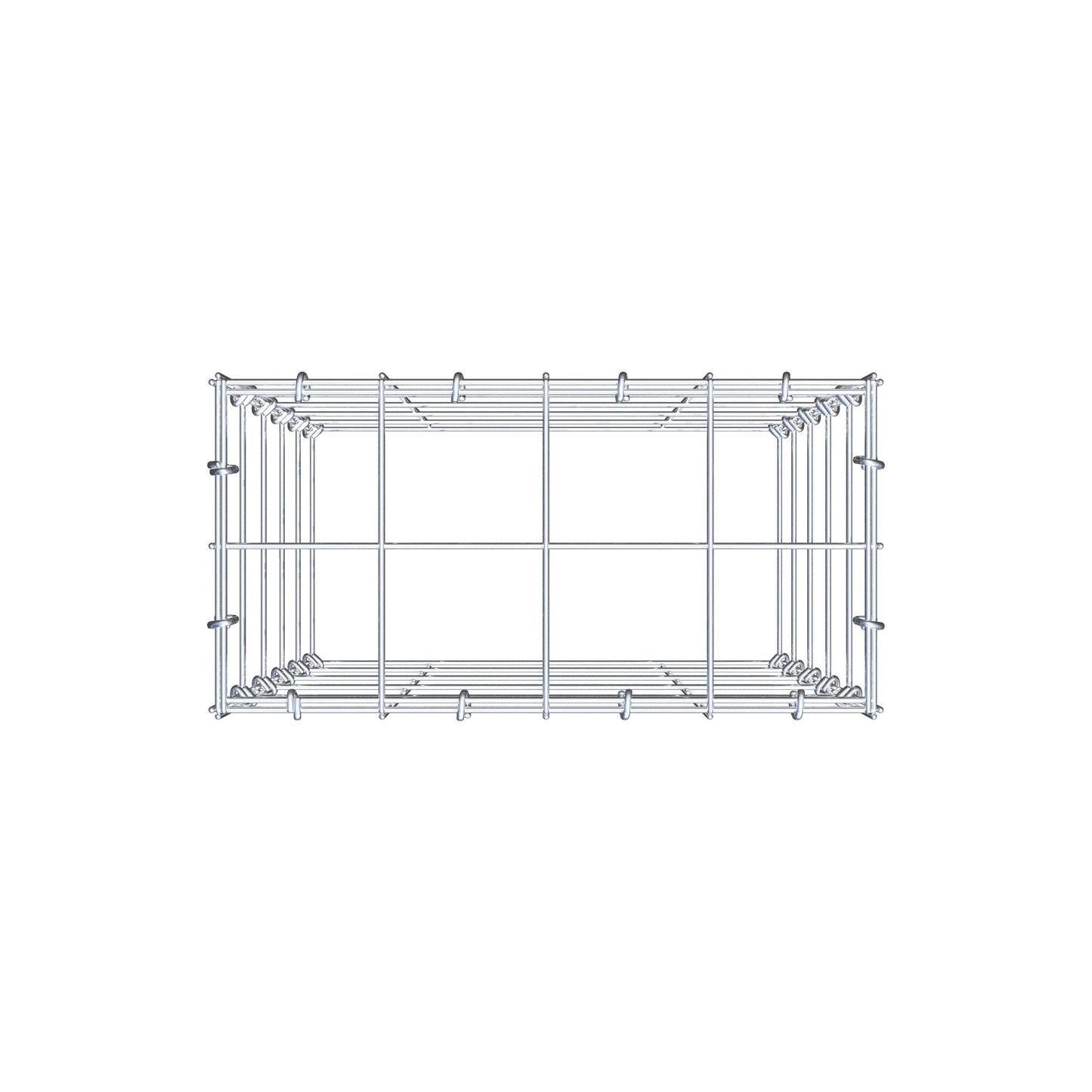 Monteret gabion type 3 50 cm x 40 cm x 20 cm (L x H x D), maskestørrelse 10 cm x 10 cm, C-ring