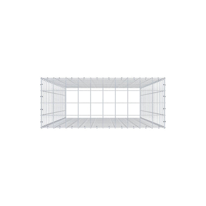 Monteret gabion type 3 200 cm x 100 cm x 40 cm (L x H x D), maskestørrelse 10 cm x 10 cm, C-ring
