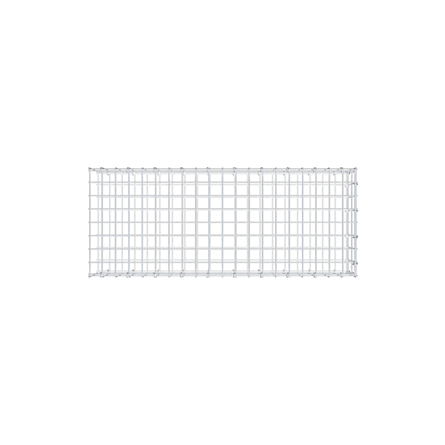 Opzetpaal type 2 100 cm x 20 cm x 40 cm, maaswijdte 5 cm x 10 cm, C-ring