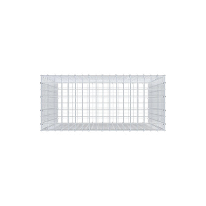 Gabbione 100 cm x 90 cm x 40 cm (L x H x P), maglia 5 cm x 5 cm, anello a C