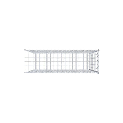 Opvokset gabion type 2 100 cm x 100 cm x 30 cm (L x H x D), maskestørrelse 5 cm x 10 cm, spiral