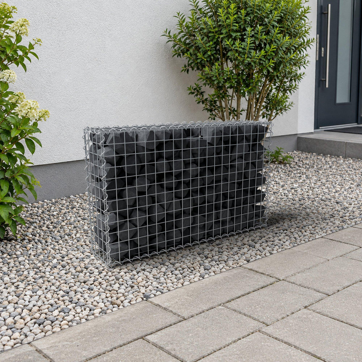 Schanskorf 100 cm x 60 cm x 20 cm (L x H x D), maaswijdte 5 cm x 5 cm, spiraalvormig