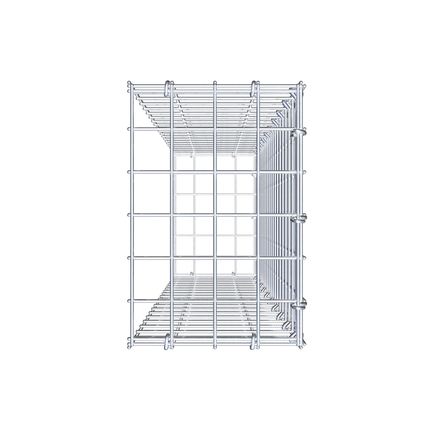Gavión complementario tipo 2 100 cm x 20 cm x 30 cm (L x A x P), malla 5 cm x 5 cm, anillo en C