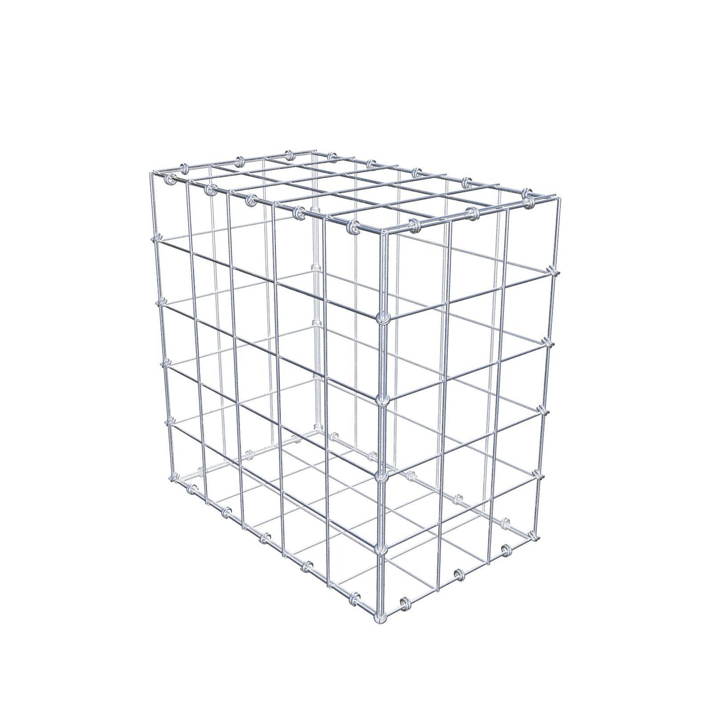 Gabião 50 cm x 50 cm x 30 cm (C x A x P), malhagem 10 x 10 cm, anel espiral