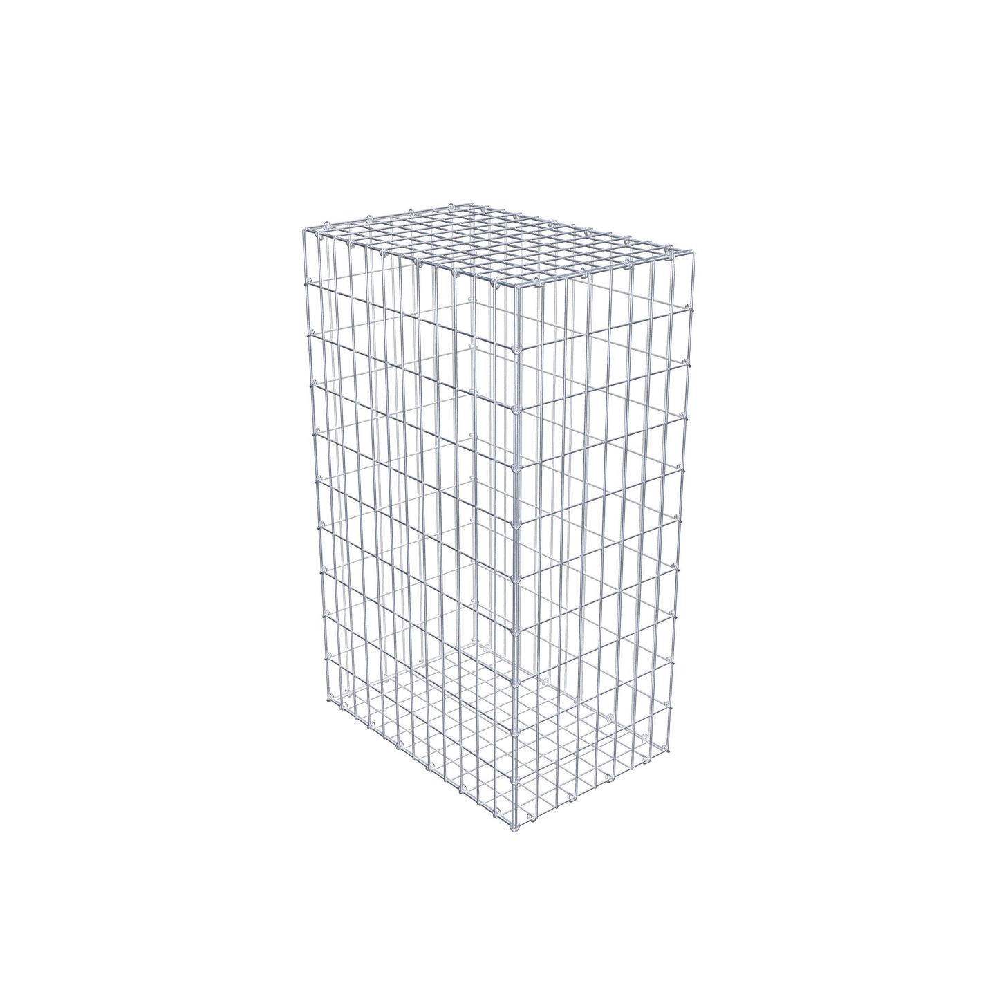 Gavión 100 cm x 60 cm x 40 cm (L x A x P), luz de malla 5 cm x 10 cm, anillo en C