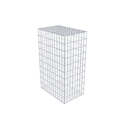 Gavión 100 cm x 60 cm x 40 cm (L x A x P), luz de malla 5 cm x 10 cm, anillo en C