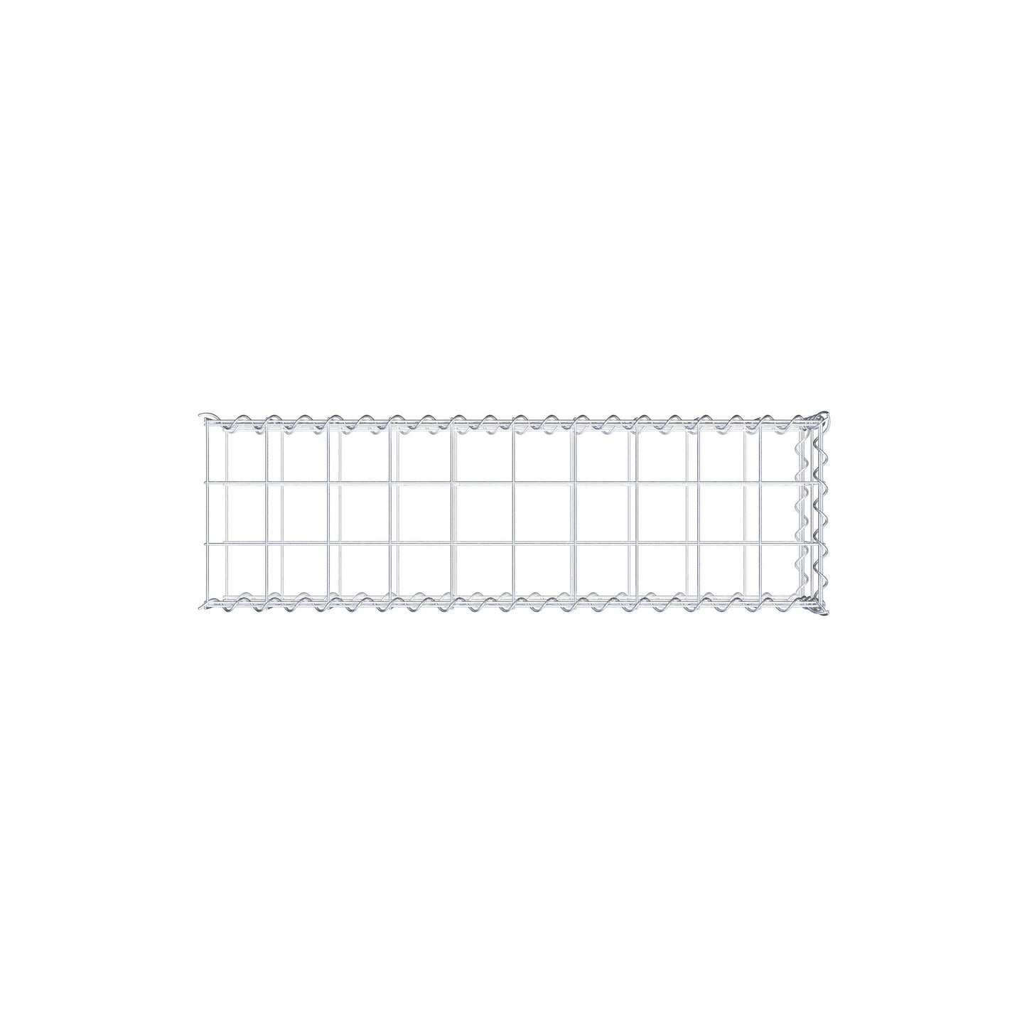 Gabion rapporté type 2 100 cm x 20 cm x 30 cm (L x H x P), mailles 10 cm x 10 cm, spirale