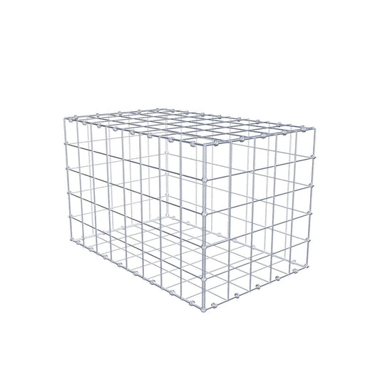 Schanskorf 80 cm x 50 cm x 50 cm (L x H x D), maaswijdte 10 x 10 cm, spiraalring