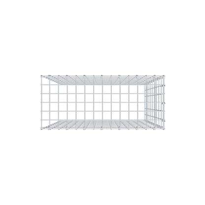 Monteret gabion type 4 100 cm x 70 cm x 30 cm (L x H x D), maskestørrelse 5 cm x 10 cm, C-ring
