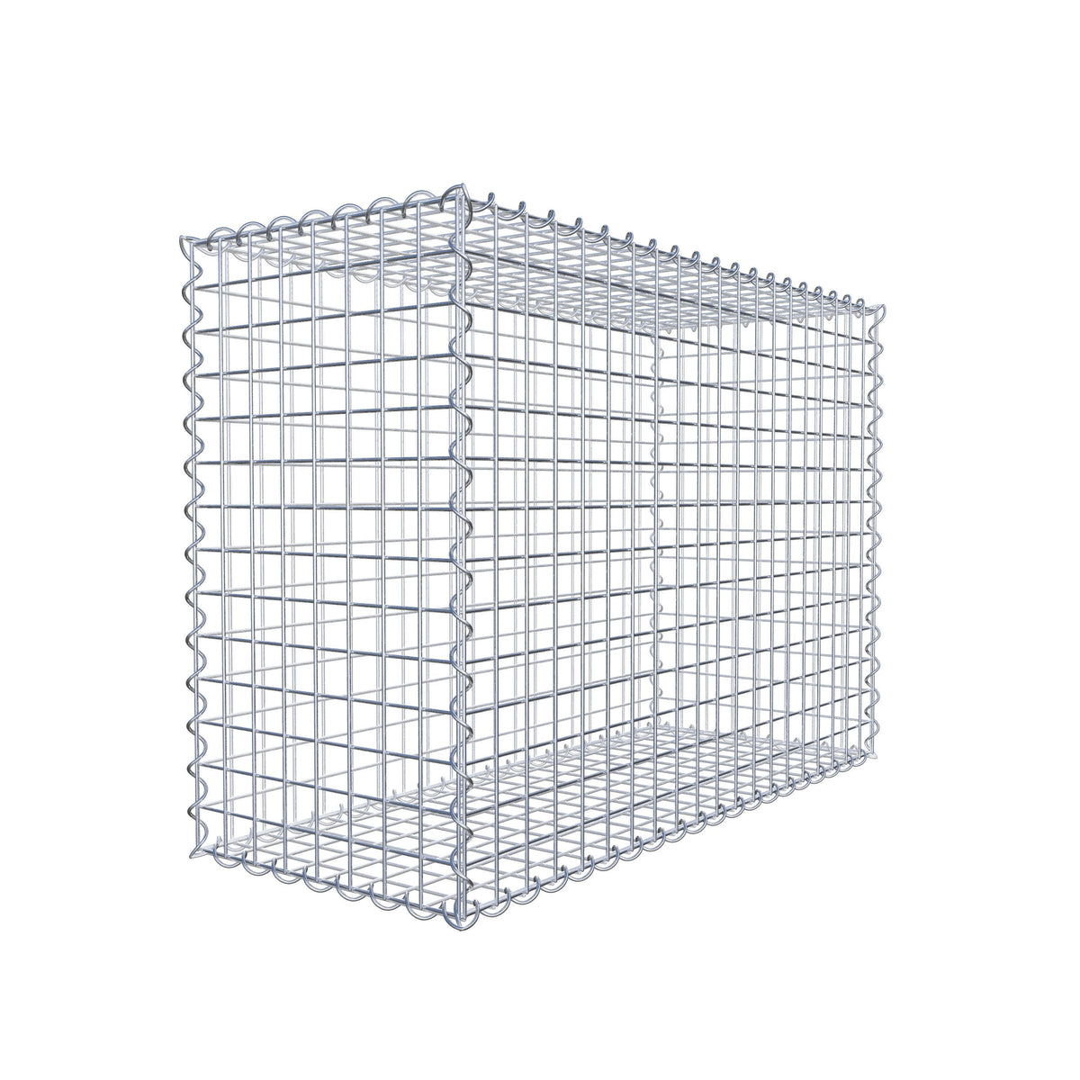 Schanskorf 100 cm x 70 cm x 40 cm (L x H x D), maaswijdte 5 cm x 5 cm, spiraalvormig