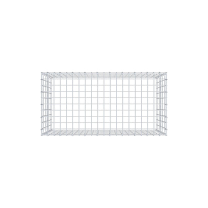 Mounted gabion type 3 100 cm x 60 cm x 50 cm (L x H x D), mesh size 5 cm x 10 cm, C-ring