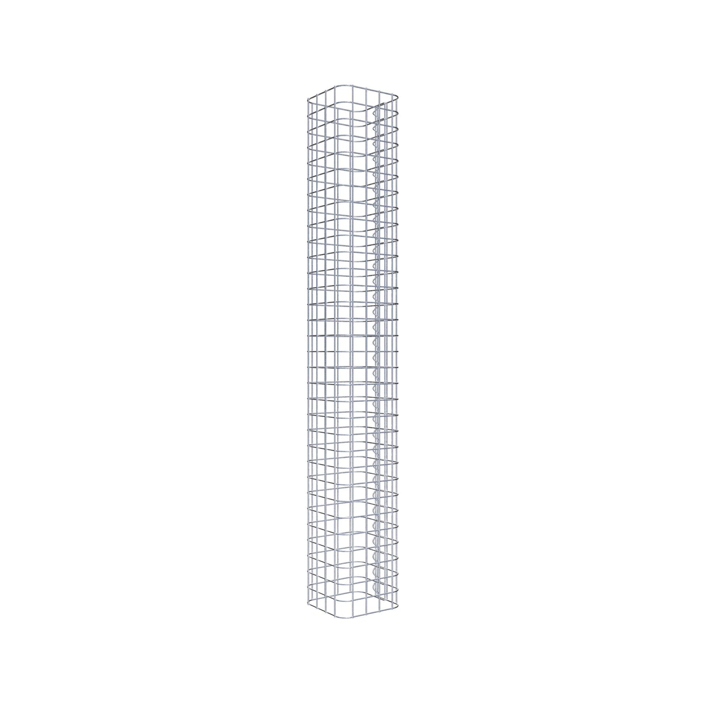 Schanskorfzuil, vierkant 22 cm x 22 cm, 160 cm hoog, MW 5 cm x 5 cm