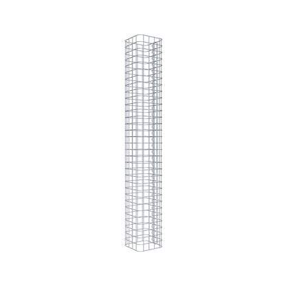Schanskorfzuil, vierkant 22 cm x 22 cm, 160 cm hoog, MW 5 cm x 5 cm