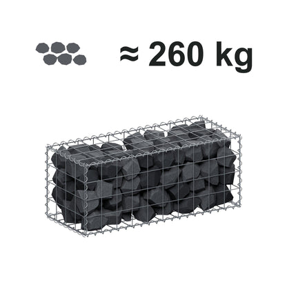 Schanskorf 100 cm x 40 cm x 40 cm (L x H x D), maaswijdte 10 cm x 10 cm, spiraalvormig