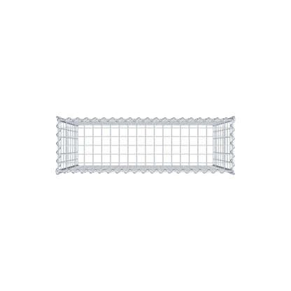 Grown-on gabion type 3 100 cm x 90 cm x 30 cm (L x H x D), mesh size 5 cm x 10 cm, spiral