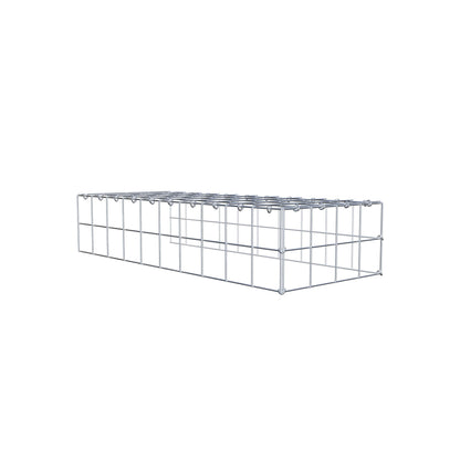 Type 4 oplegkorf 100 cm x 20 cm x 40 cm (L x H x D), maaswijdte 10 cm x 10 cm, C-ring