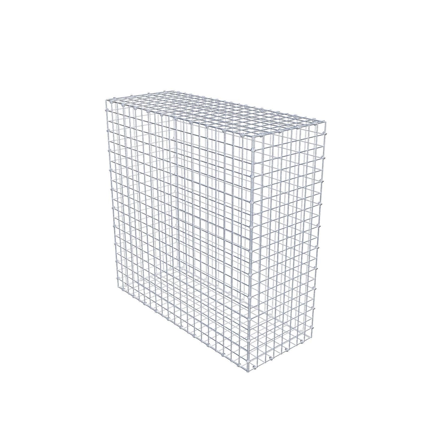 Gabion 100 cm x 100 cm x 40 cm (L x H x D), maskstorlek 5 x 5 cm, spiralring
