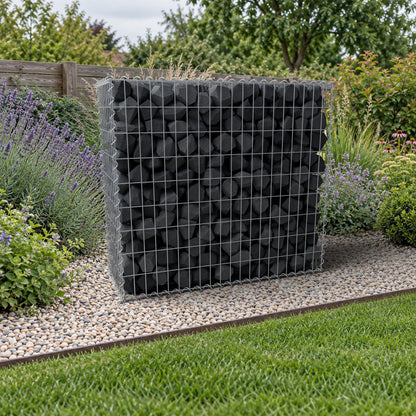 Gabion 100 cm x 90 cm x 40 cm (L x H x D), maskestørrelse 5 cm x 10 cm, spiral