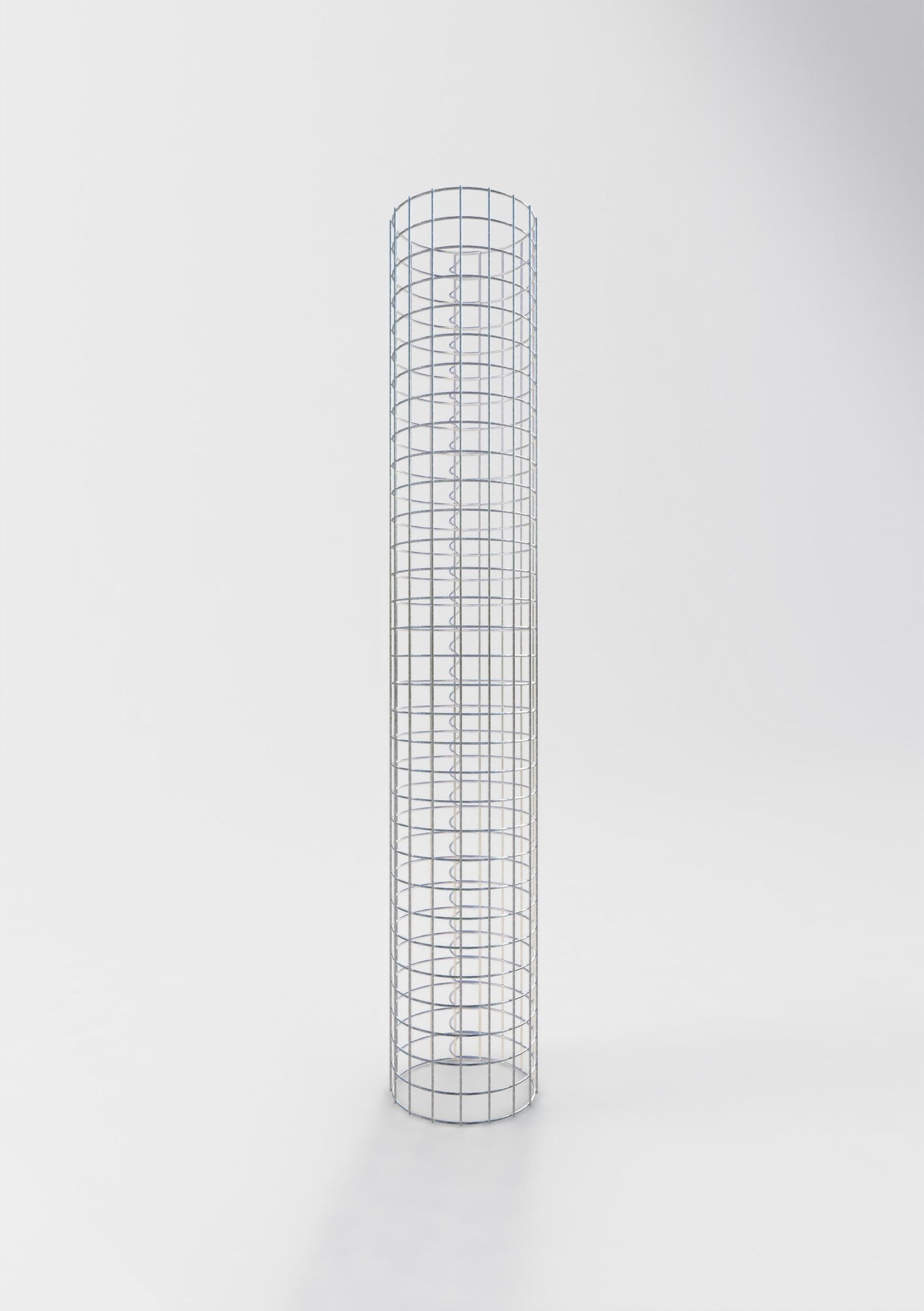 Schanskorfzuil rond 27 cm diameter, 160 cm hoogte, maaswijdte 5 cm x 5 cm