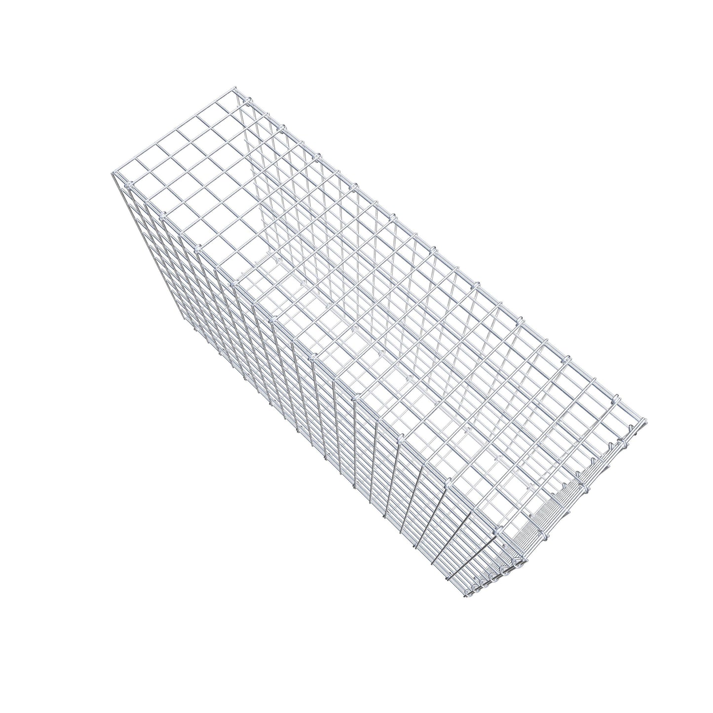 Bevestigbare schanskorf type 2 100 cm x 60 cm x 30 cm (L x H x D), maaswijdte 5 cm x 5 cm, C-ring